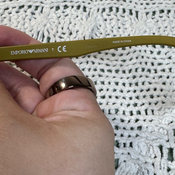 Emporio Armani Dual-Tone Eyeglasses Frames Olive Green & Rose Gold - Picture 8 of 8